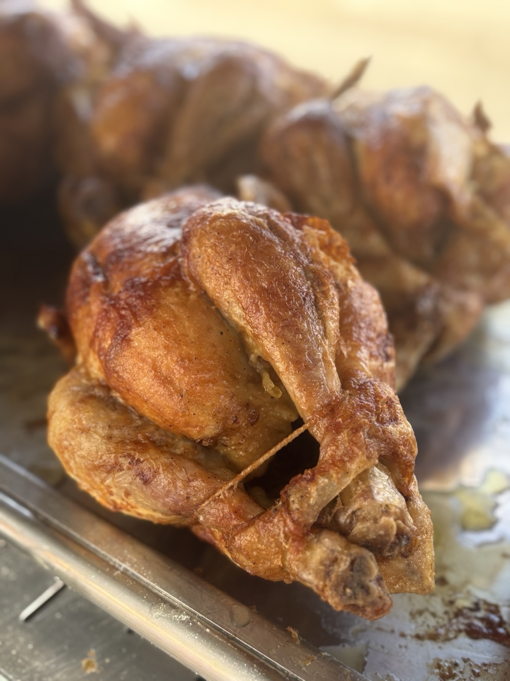 Poulet fermier rôti